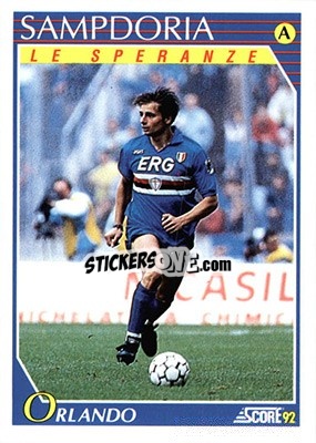 Figurina Alessandro Orlando - Italian League 1992 - Score