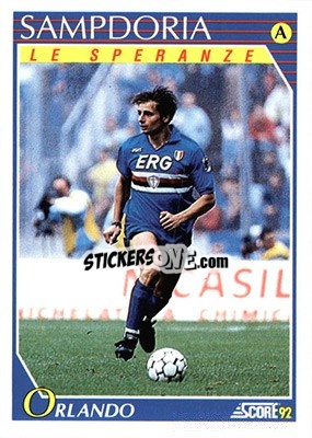 Sticker Alessandro Orlando - Italian League 1992 n. 402 - Score