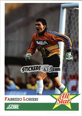 Cromo Fabrizio Lorieri - Italian League 1992 n. 404 - Score