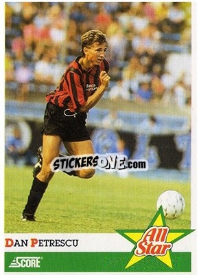 Cromo Dan Petrescu - Italian League 1992 - Score