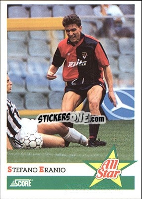 Cromo Stefano Eranio - Italian League 1992 - Score