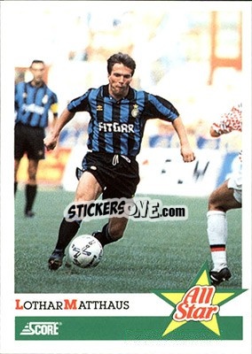 Sticker Lothar Matthaus - Italian League 1992 n. 412 - Score