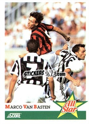 Cromo Marco Van Basten - Italian League 1992 - Score