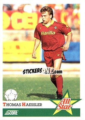 Sticker Thomas Hässler - Italian League 1992 n. 418 - Score