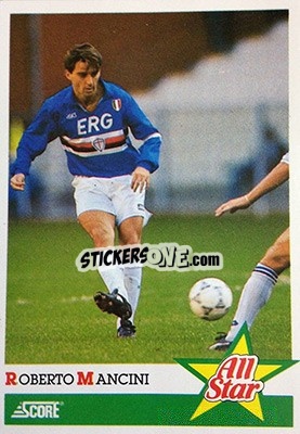Sticker Roberto Mancini - Italian League 1992 n. 419 - Score