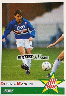 Sticker Roberto Mancini - Italian League 1992 - Score