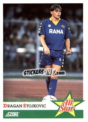 Sticker Dragan Stojkovic - Italian League 1992 - Score