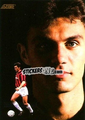 Sticker Paolo Maldini - Italian League 1992 n. 424 - Score