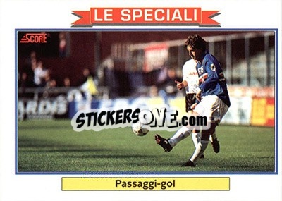 Sticker Roberto Mancini (Passaggi-gol) - Italian League 1992 n. 436 - Score