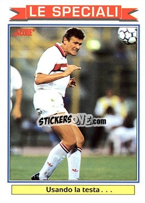 Sticker Aldo Serena (Usando la testa) - Italian League 1992 n. 437 - Score