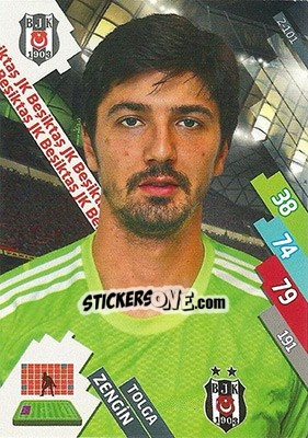 Sticker Tolga Zengin - Turkey Süper Gol 2014-2015. Adrenalyn XL n. 2 - Panini