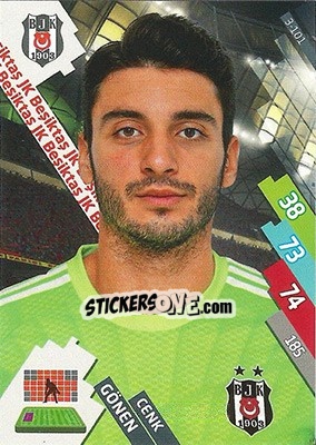 Sticker Cenk Gönen - Turkey Süper Gol 2014-2015. Adrenalyn XL n. 3 - Panini