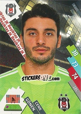 Sticker Cenk Gönen - Turkey Süper Gol 2014-2015. Adrenalyn XL - Panini