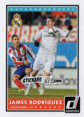 Sticker James Rodriguez - Donruss Soccer 2015 n. 3 - Panini