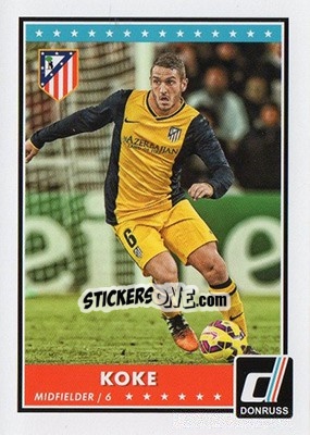 Sticker Koke - Donruss Soccer 2015 n. 29 - Panini