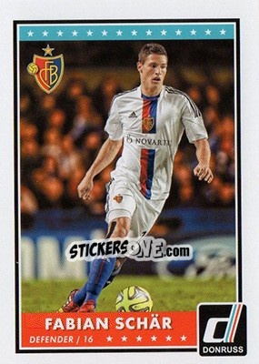 Sticker Fabian Schar - Donruss Soccer 2015 n. 32 - Panini