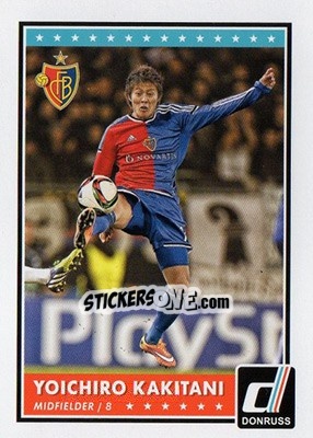 Sticker Yoichiro Kakitani - Donruss Soccer 2015 n. 34 - Panini