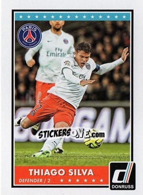 Sticker Thiago Silva - Donruss Soccer 2015 n. 54 - Panini