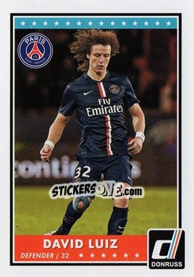 Sticker David Luiz - Donruss Soccer 2015 n. 55 - Panini