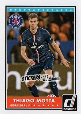 Sticker Thiago Motta - Donruss Soccer 2015 n. 56 - Panini
