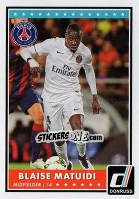 Sticker Blaise Matuidi - Donruss Soccer 2015 n. 57 - Panini