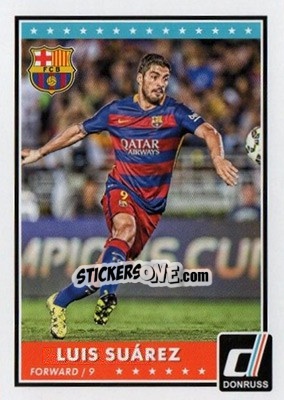 Sticker Luis Suarez - Donruss Soccer 2015 n. 70 - Panini