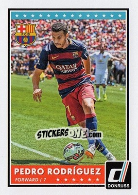 Sticker Pedro Rodriguez - Donruss Soccer 2015 n. 71 - Panini