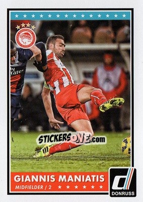Sticker Giannis Maniatis - Donruss Soccer 2015 n. 75 - Panini