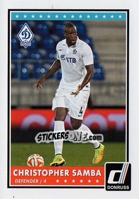 Sticker Christopher Samba - Donruss Soccer 2015 n. 92 - Panini