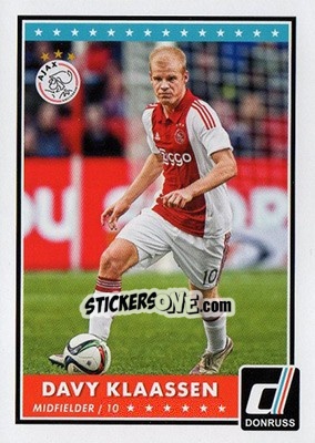 Sticker Davy Klaassen - Donruss Soccer 2015 n. 100 - Panini