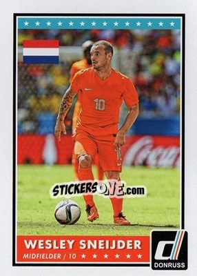 Sticker Wesley Sneijder - Donruss Soccer 2015 n. PV-36 - Panini