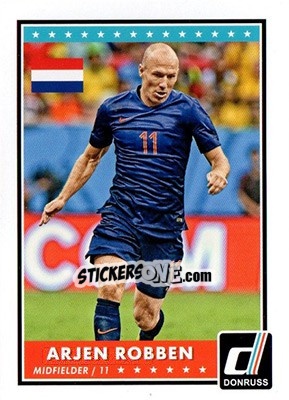 Sticker Arjen Robben - Donruss Soccer 2015 n. PV-43 - Panini