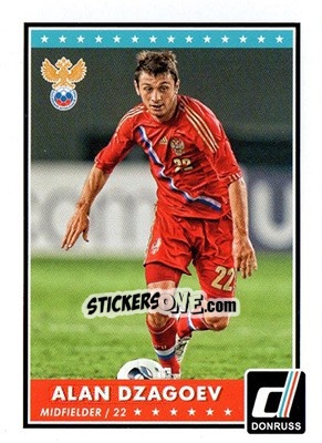 Sticker Alan Dzagoev - Donruss Soccer 2015 - Panini