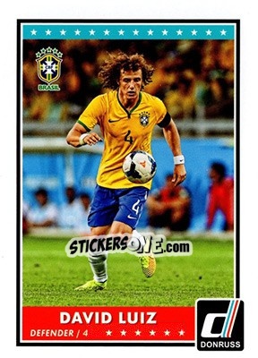 Sticker David Luiz - Donruss Soccer 2015 n. PV-55 - Panini