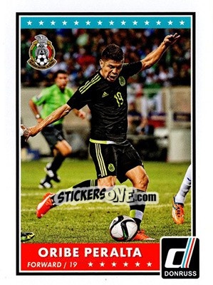 Sticker Oribe Peralta - Donruss Soccer 2015 n. PV-63 - Panini