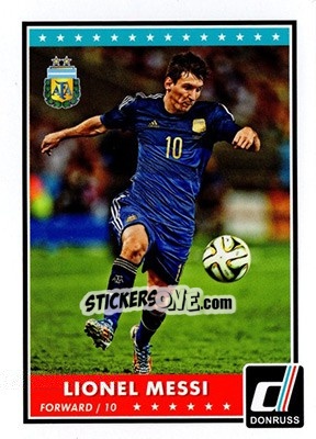 Sticker Lionel Messi - Donruss Soccer 2015 n. PV-68 - Panini