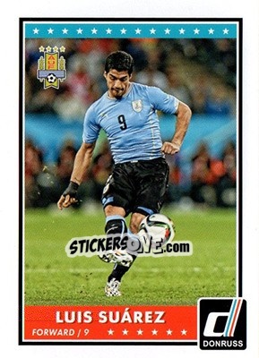 Sticker Luis Suarez - Donruss Soccer 2015 n. PV-70 - Panini