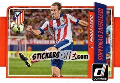 Sticker Diego Godin - Donruss Soccer 2015 n. DD-1 - Panini