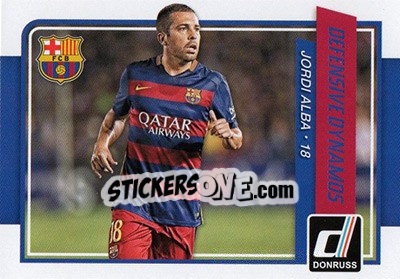 Sticker Jordi Alba - Donruss Soccer 2015 n. DD-5 - Panini