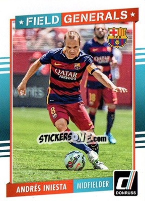 Sticker Andres Iniesta - Donruss Soccer 2015 n. FG-15 - Panini