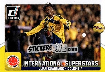 Sticker Juan Cuadrado - Donruss Soccer 2015 n. IS-23 - Panini