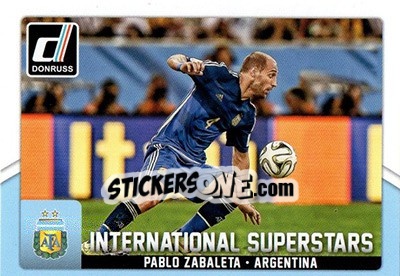 Sticker Pablo Zabaleta - Donruss Soccer 2015 n. IS-37 - Panini