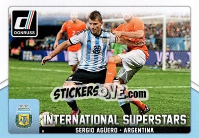 Sticker Sergio Aguero - Donruss Soccer 2015 - Panini
