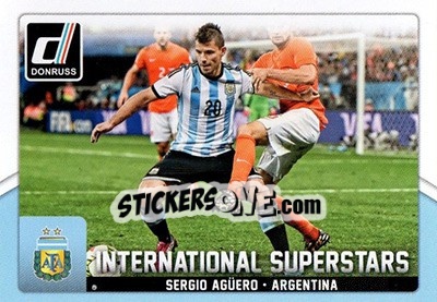 Sticker Sergio Aguero - Donruss Soccer 2015 n. IS-45 - Panini