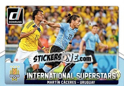 Sticker Martín Cáceres - Donruss Soccer 2015 n. IS-76 - Panini