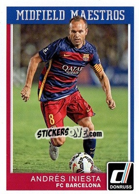 Sticker Andres Iniesta - Donruss Soccer 2015 n. MM-4 - Panini