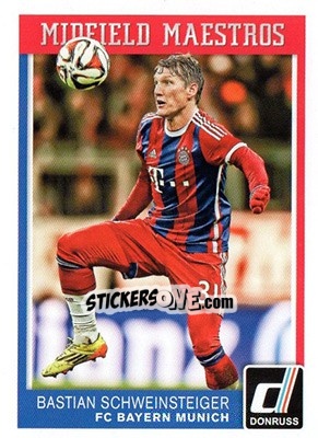 Sticker Bastian Schweinsteiger - Donruss Soccer 2015 n. MM-7 - Panini