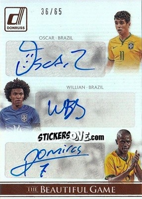 Sticker Willian / Oscar / Ramires - Donruss Soccer 2015 - Panini