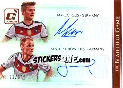 Sticker Marco Reus / Mario Gotze / Benedikt Howedes / Mesut Ozil - Donruss Soccer 2015 n. BGQS-4 - Panini