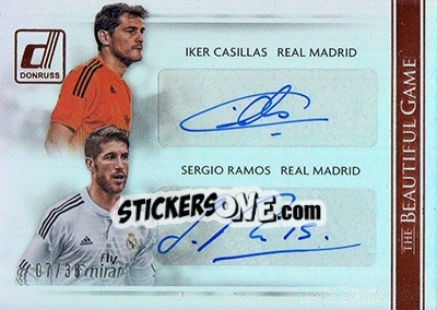 Sticker Sergio Ramos / Iker Casillas - Donruss Soccer 2015 - Panini
